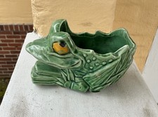 Vintage McCoy Ceramic Frog  Leaf Planter picture