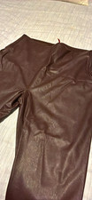 Spanx Women’s Brown Faux Leather Pants, Regular Fit, Size XL picture