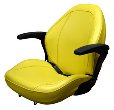 John Deere Lawn Mower Seat w/ Armrests Yellow 335 345 415 425 445 455 F710 F725 picture