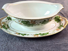 Vintage Noritake Daphne 5312 Gravy Boat with Attached Underplate Japan picture