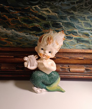 Vintage Bradley Mermaid with Harp Japan ceramic  picture