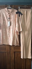 Bagazio Mens Leisure Suit Resort Wear 100% Silk NWT 5XL picture