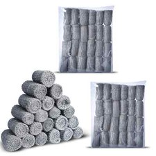 48 pcs Steel Wool Grade 0000 - Finest Grade for Furniture Cleaning, Mice Control picture