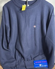 1980s Navy Champion Reverse Weave XL Warmup Sweatshirt NWT Deadstock Made In USA picture