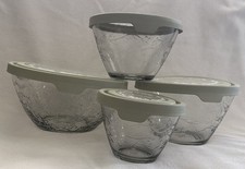 Princess House Fantasia Store+More 4 Bowls and Green Lid Set 1qt, 2qt, 3qt, 4qt picture