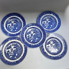 Antique H&A Staffordshire Blue Willow Plates Set of 5 6.5