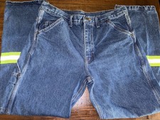 Big Bill Men’s Blue Denim Workwear Pants Reflective Regular Fit Straight Mid 36 picture