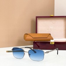 Rolex SS1164 Rectangle Sunglasses Silver Blue Gradient Lens 55-18-143 New Case picture