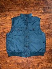 Vintage Eddie Bauer Down Puffer Vest Medium Teal Goose Down picture