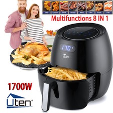 Air Fryer 5.5L/5.8Qt Temp & Timer 1700W Large Oilless Hot Air Oven Cooker US picture