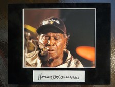 David Honeyboy Edwards. Autographed paper with 8x10 photo. Framed 11x14 picture
