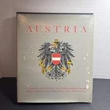 Minkus Austria Postage Stamp Album 1850-1960 With 646 Different Hinged Stamps picture