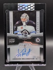 2025-26 UD Clear Cut Black Diamond Gemography Auto Connor Hellebuyck #GA-CH picture