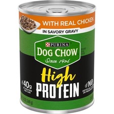 3x Purina Dog Chow Chicken Savory Gravy Wet Canned Dog Food Bulk Lot New 13oz picture