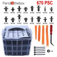 670PCS Car Retainer Clips Kit Auto Panel Trim Fasteners Push Pin Rivet Bumper picture