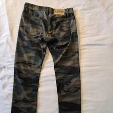 Railcar Fine Goods Spike Slim Tapered Camo Jeans Men's Size 32 USA Made picture