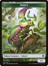 MTG 1/1 GREEN INSECT TOKEN 007 - ZENDIKAR RISING ZNR picture