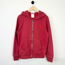 HELMUT LANG EMBROIDERED LOGO RED HOODIE picture