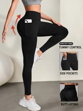Women's High Waist Tummy Control Leggings Pockets Buttery Soft Squat Proof Yoga picture