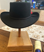 Vintage Resistol XXX Beaver Western Cowboy Hat Black Size 7 1/ 8 (Long Oval) picture