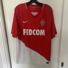 Nike Authentic AS Monaco FC Soccer Dri-FIT Jersey Shirt XL Red/White FEDCOM picture