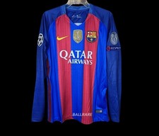 Neymar JR #11 FC Barcelona 2016-2017 Champions League Home Long Sleeve Jersey picture