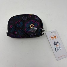 Lug Stash Pouch Bag Wallet Boho Floral Black Quilted New NWT picture