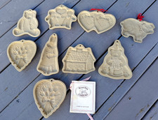 VTG 9 BROWN BAG COOKIE ART DECO 1984-88  MOLDS UNUSED PIG FLORAL BEAR HOUSE picture