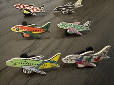 2022-2023 Disney WDW Hidden Mickey CHARACTER PLANES 6 PIN Set picture