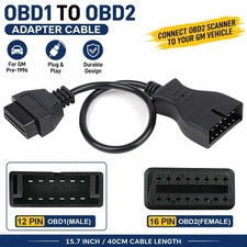NEW GM 12 Pin OBD1 to 16 Pin OBD2 Convertor Adapter Cable For Diagnostic Scanner picture