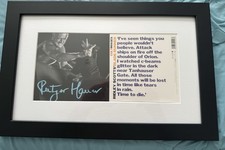 Rutger Hauer Signed Blade Runner Framed Photograph Autograph Original picture