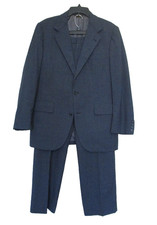 Vintage Southwick Clothes Suit 2 Piece Mens 44R 36X30 Gray-Blue Wool picture