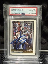 Shaquille O'Neal Signed 1992 Topps Gold RC #362 (PSA) 📈📈📈 picture