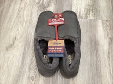 Men's Dluxe by Dearfoams Nelson Genuine Shearling Moccasin Slippers - US Size 11 picture