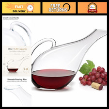Elegant Duck Wine Decanter with Handle - 60 oz Glass Carafe for Red & White Wine picture