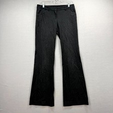 Express Editor Bootcut Pants Women 6L Fits 32x33* Charcoal Black Oxford Low Rise picture