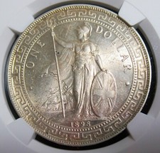 Great Britain: 1898-B Silver Trade Dollar KM-T5 NGC MS-63. picture