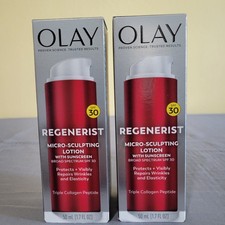 2pk. Olay Regenerist Micro-Sculpting Lotion SPF 30 Broad Spectrum Face 1.7oz picture