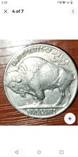1936 F Indian Head Buffalo Nickel Enlarged Date DDO Error  picture