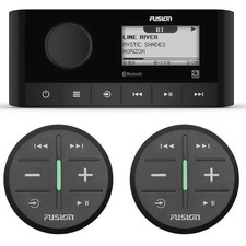 Fusion MS-RA60 Marine Stereo With 2 Fusion ARX70B Wireless Remote Black picture