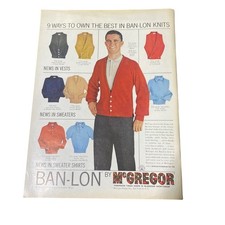 Vintage 1958 McGregor Ban-Lon Knits Men Sportswear Print Advertisement picture