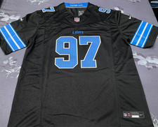 Aidan Hutchinson #97 Lions FUSE Black Sewn Stitched Jersey. picture