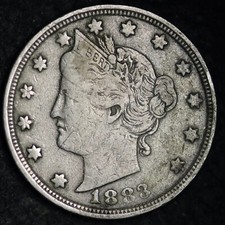 1883 NO CENTS LIBERTY V NICKEL “Best Value On EBay” NICE GRADE  picture