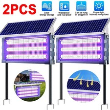 2PCS Solar Bug Zapper Outdoor 4500V Mosquito Fly Trap Insect Killer for Backyard picture