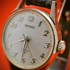 SEIKO SEIKO 21 JEWELS 1104-0037 Analog Watch Silver JP picture