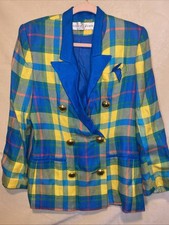 VTG Lillie Rubin 5 Pc Blazer|Skirts|Pants  4/6  Blue Plaid & Solids 80’s Awesome picture