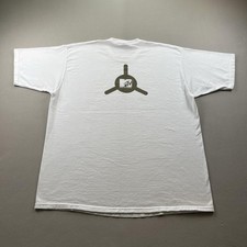 Vintage MTV T-Shirt Mens XL White Music Television Logo Video Promo Hip Hop 90s picture