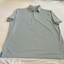 Maelreg Men’s Green Solid Polo Shirt Short Sleeve Collared Button Size L picture