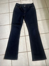 THE PLATINUM BY CHICO'S NEW Dark Wash BARELY BOOT Flared Leg Jeans Sz 00 picture