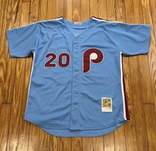 Mitchell & Ness Mike Schmidt Philadelphia Phillies Jersey Powder Blue Sz 52 picture